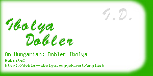 ibolya dobler business card